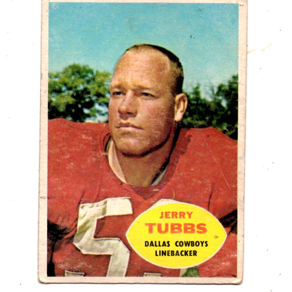 1960 Topps #38 Jerry Tubbs (G-VG) Dallas Cowboys